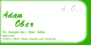 adam ober business card